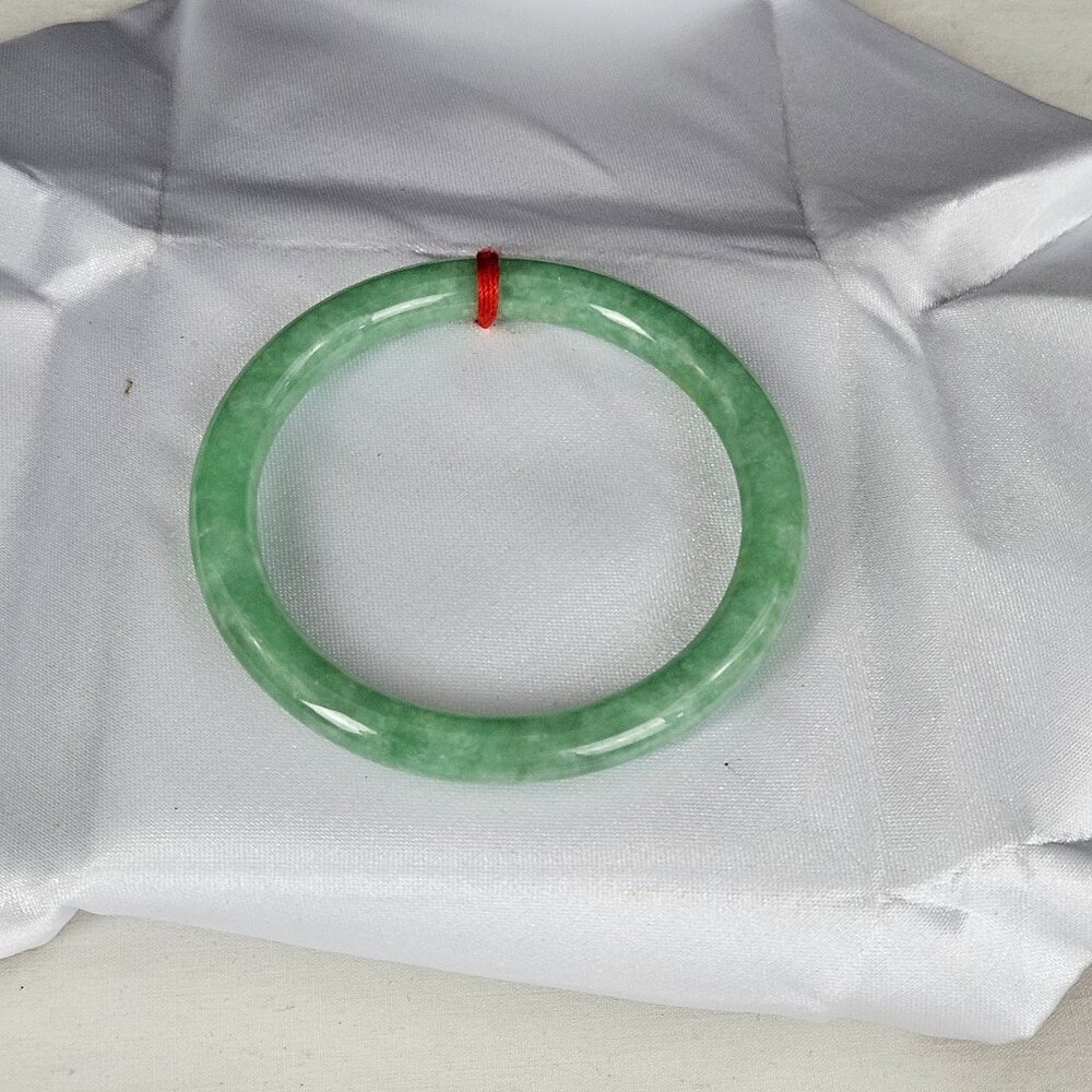 Natural jade Light Green Jadeite Jade Bangle 50.5mm #2